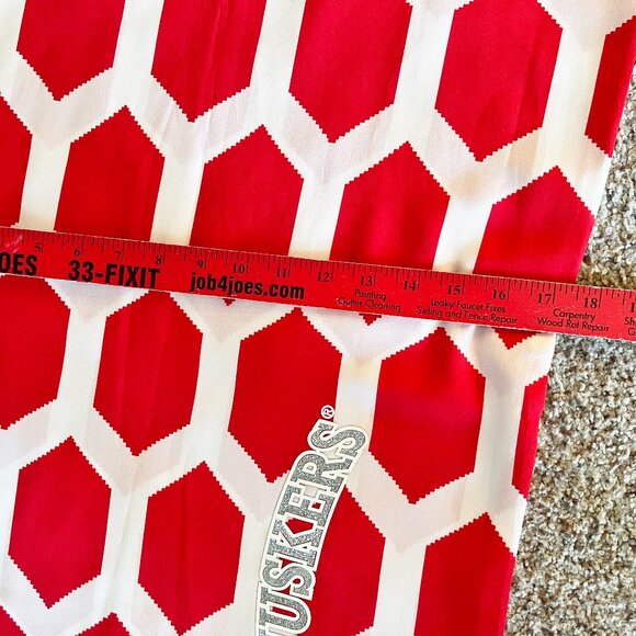 Nebraska Cornhuskers Infinity Scarf Red and White with silver glitter letters - Picture 4 of 7